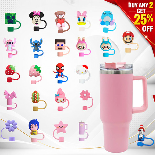 Silicone flower straw cover - straw,