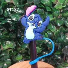 Cute Stitch with Heart Straw