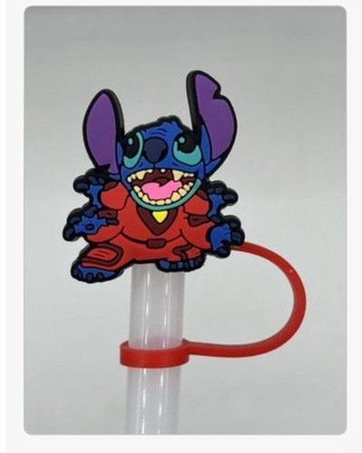 Disney stitch angel - stitch, straw